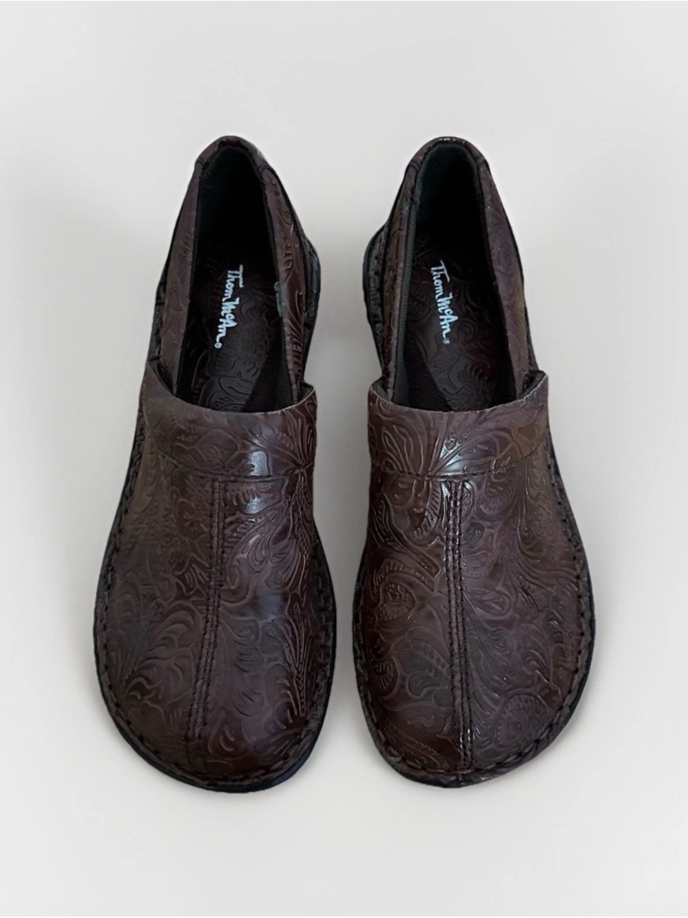 Thom McAn Toronto Brown Paisley Slip-On Comfort Shoes Women’s US 5 M